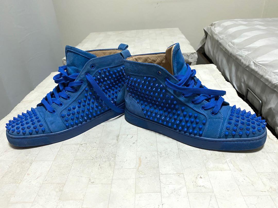 Christian Louboutin Blue Suede Boot
