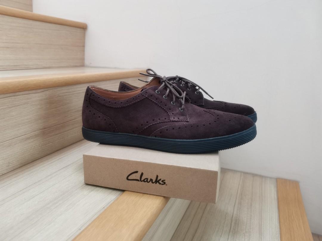 Clarks suede brogues outlet