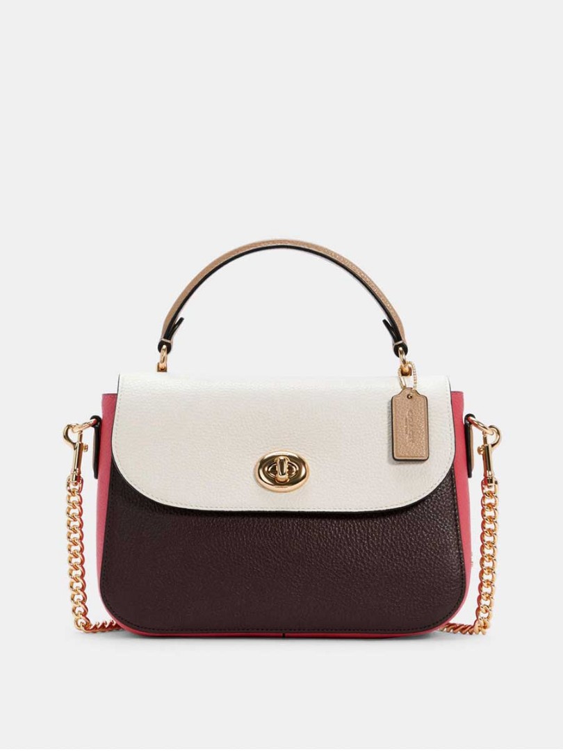 COACH Marlie Top Handle Satchel In Colorblock, Women's Fashion, Bags