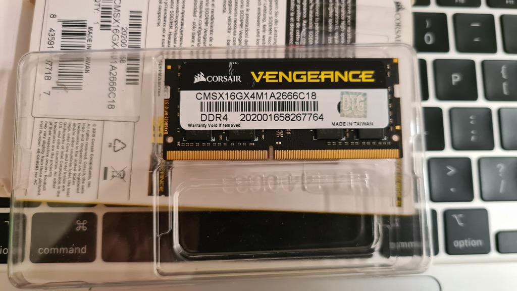 Corsair Vengeance 16GB DDR4 2666 MHz SODIMM Memory CMSX16GX4M1A2666C18