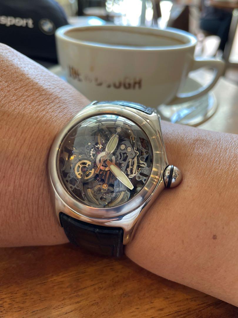 Corum bubble discount skeleton watch price