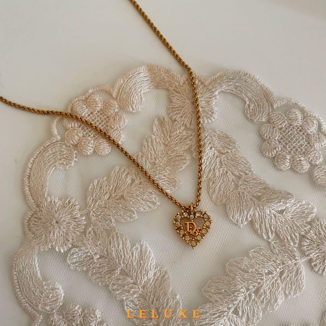 Vintage dior 2025 heart necklace
