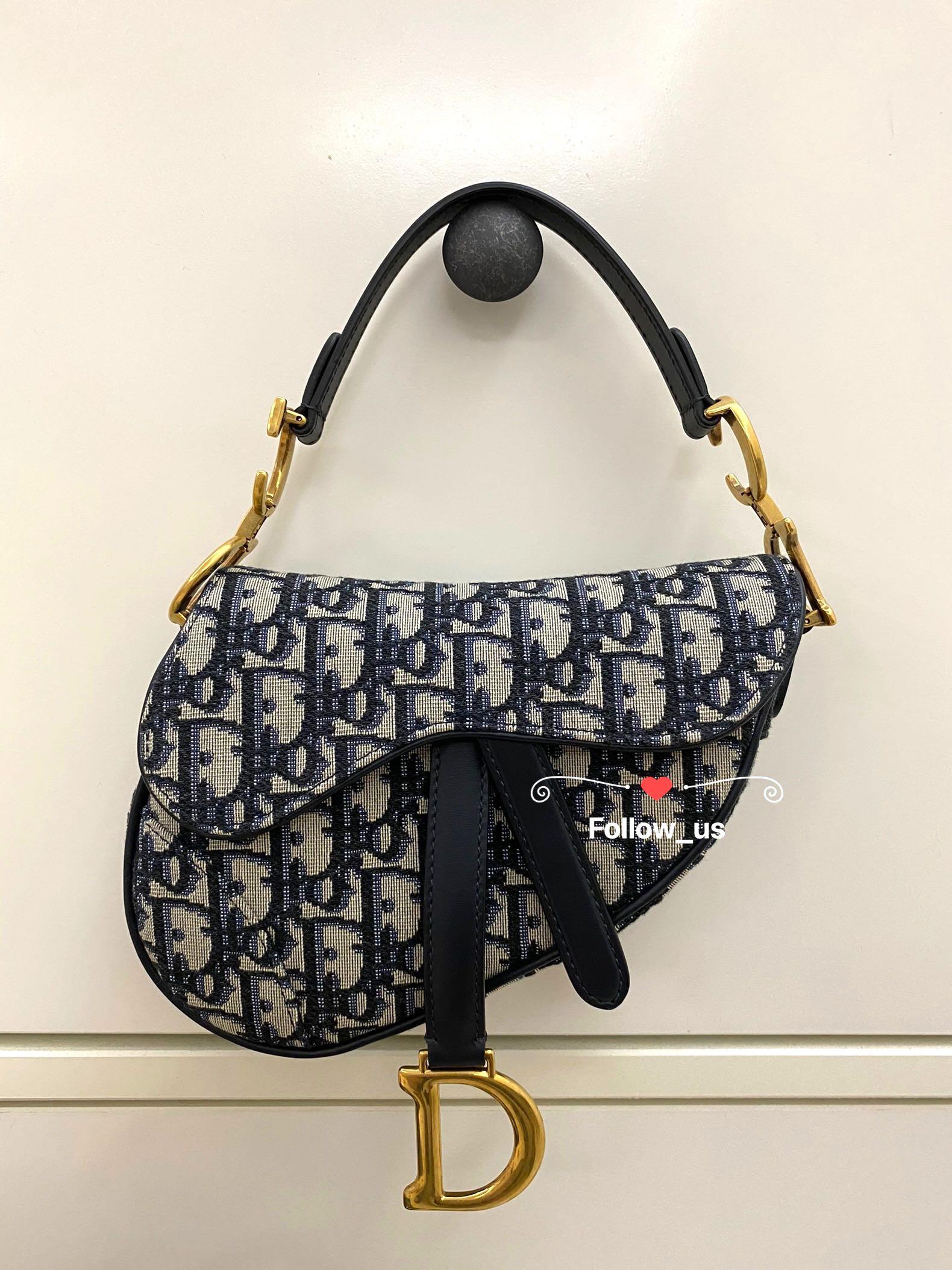 dior monogram mini saddle bag