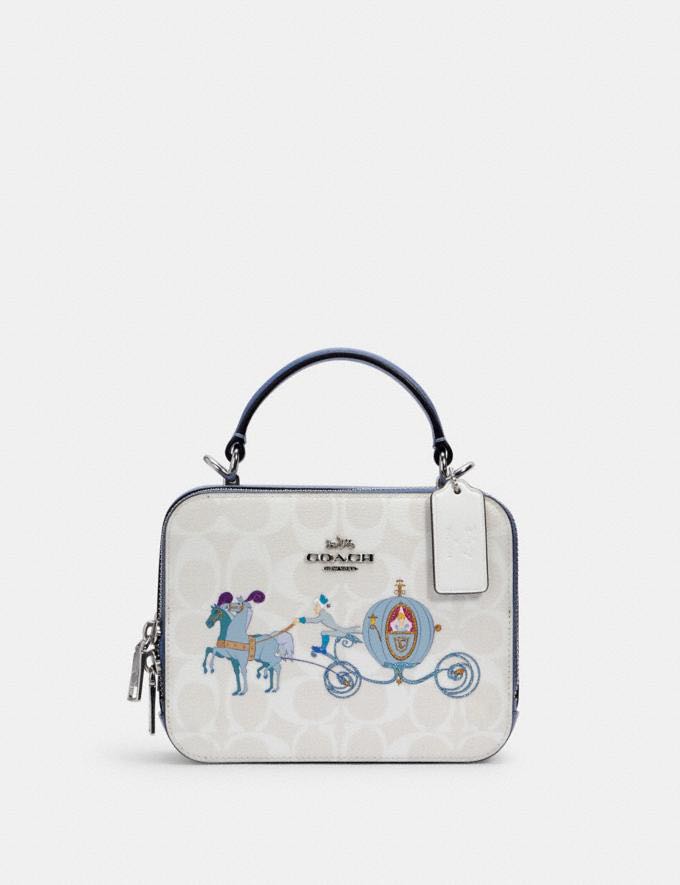 DISNEY x COACH 2021 Princess Cinderella Carriage Box Crossbody Bag