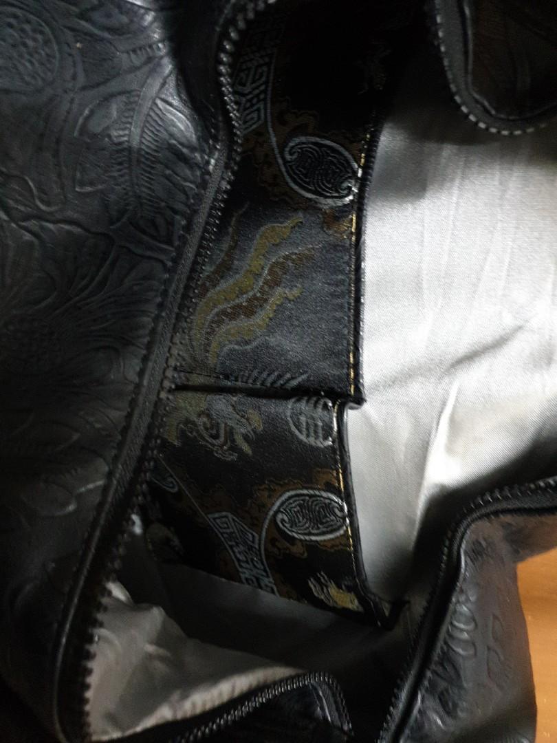 Embroidered embossed gym travel bag, Men's Fashion, Bags, Sling Bags on