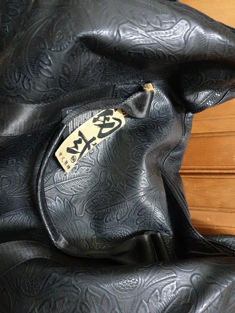 Embroidered embossed gym travel bag, Men's Fashion, Bags, Sling Bags on