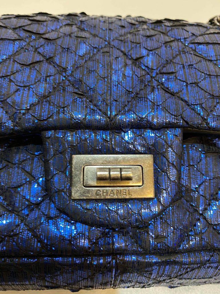 EXTREMELY RARE! Chanel Limited Ed Blue Python 225 Small/medium Reissue 2.55  Classic Flap Bag Rhw, Women's Fashion, Bags & Wallets, Shoulder Bags on  Carousell