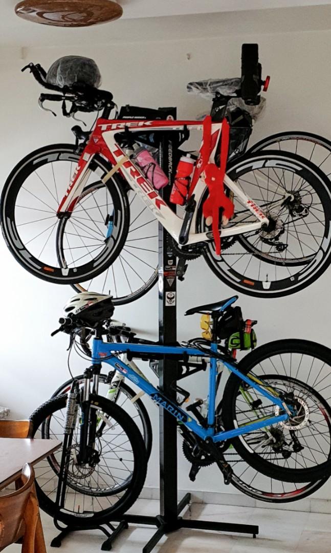 Bike stand shop pole