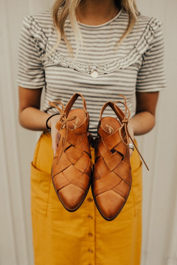 Free People Destino Woven flats