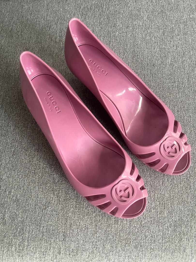 Gucci marola jelly flats discount