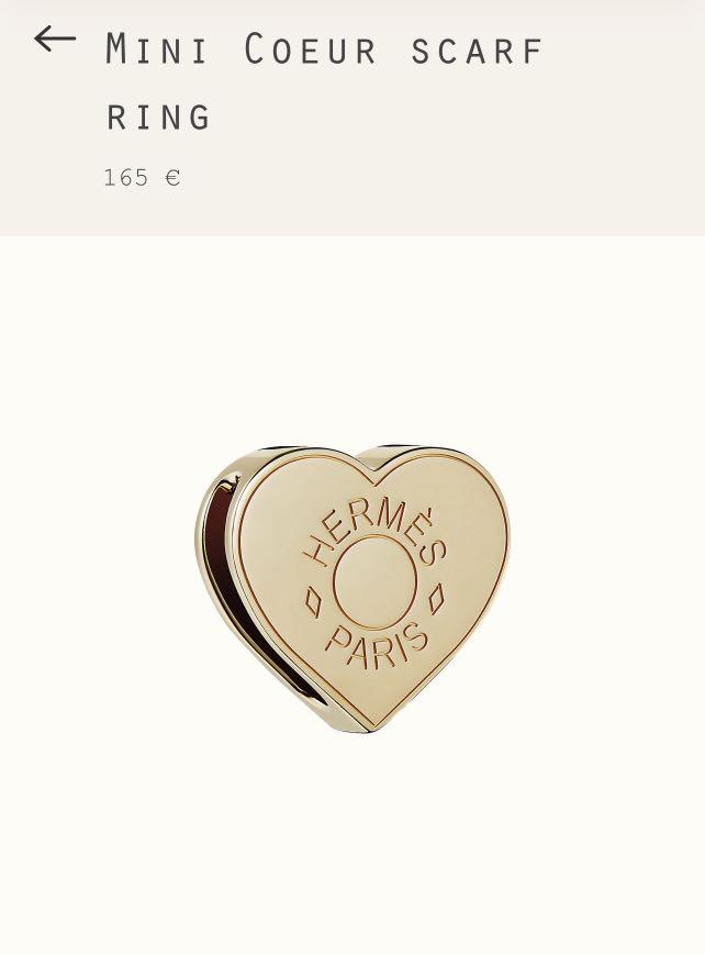 Hermes coeur cheap scarf ring