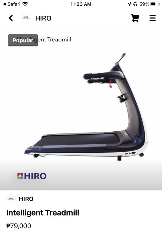 Hiro store treadmill price