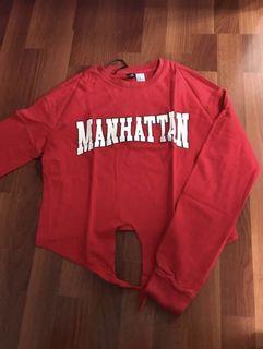 H&M crop top crop tee long sleeves