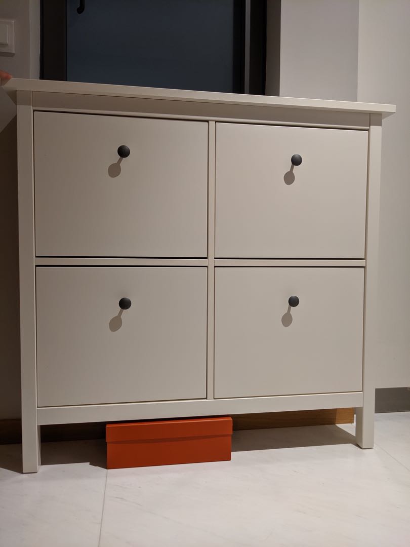 IKEA HEMNES shoe cabinet with 4 compartments Furniture Home Living Furniture Shelves Cabinets Racks on Carousell