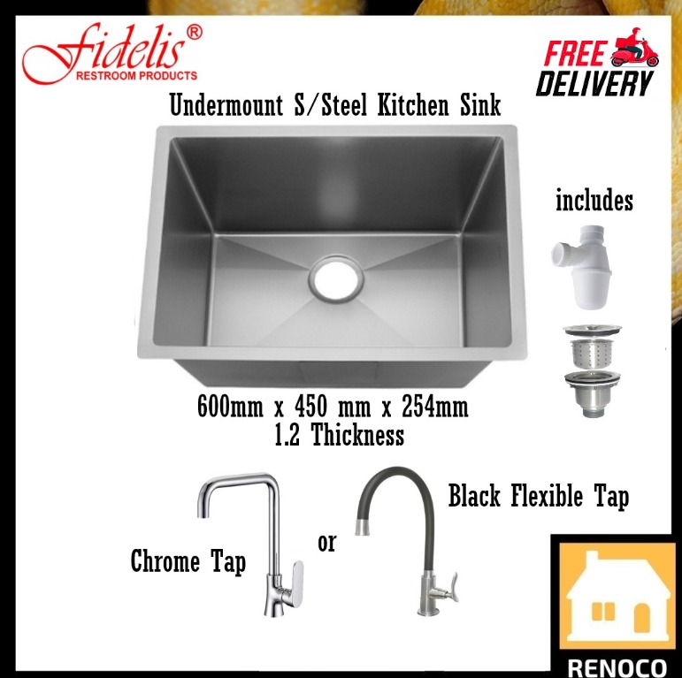Kitchen sink and tap package, Furniture & Home Living, Bathroom