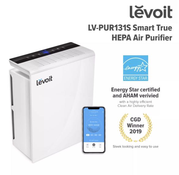 Levoit Smart Air Purifier LV-RH131S-WM, Upgraded Exclusive,True