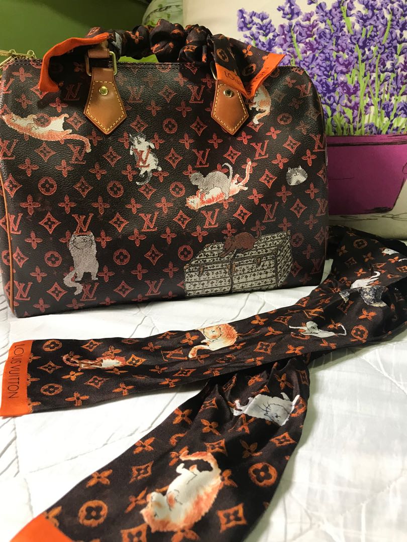 Louis Vuitton Limited Edition Cat LV Speedy 30, Luxury, Bags & Wallets on  Carousell