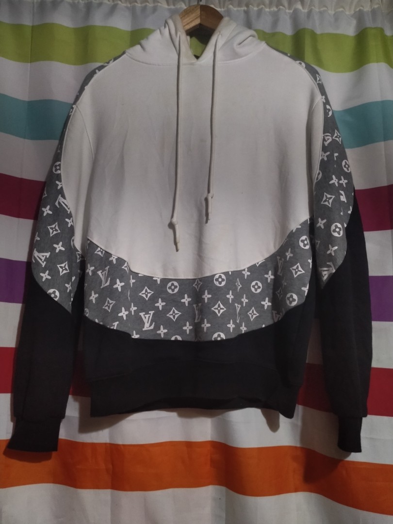LV circle cut monogram hoodie, Men's Fashion, Coats, Jackets and Outerwear  on Carousell
