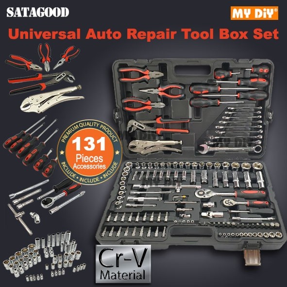 Mydiyhomedepot Satagood 131pcs Universal Auto Repair Tool Ratchet Wrench Everything Else Others On Carousell