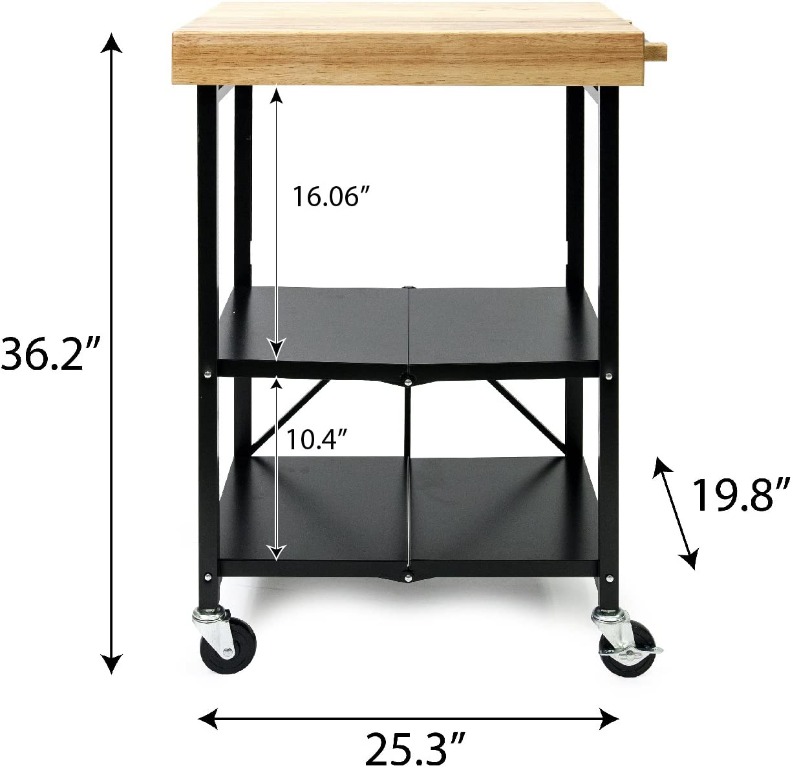 Collapsible butcher discount block table