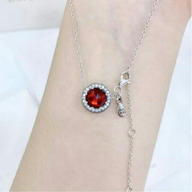 Pandora red radiant necklace, Women's 