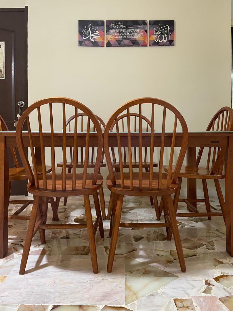 Picket & Rail Dining Table Set, Furniture & Home Living, Furniture