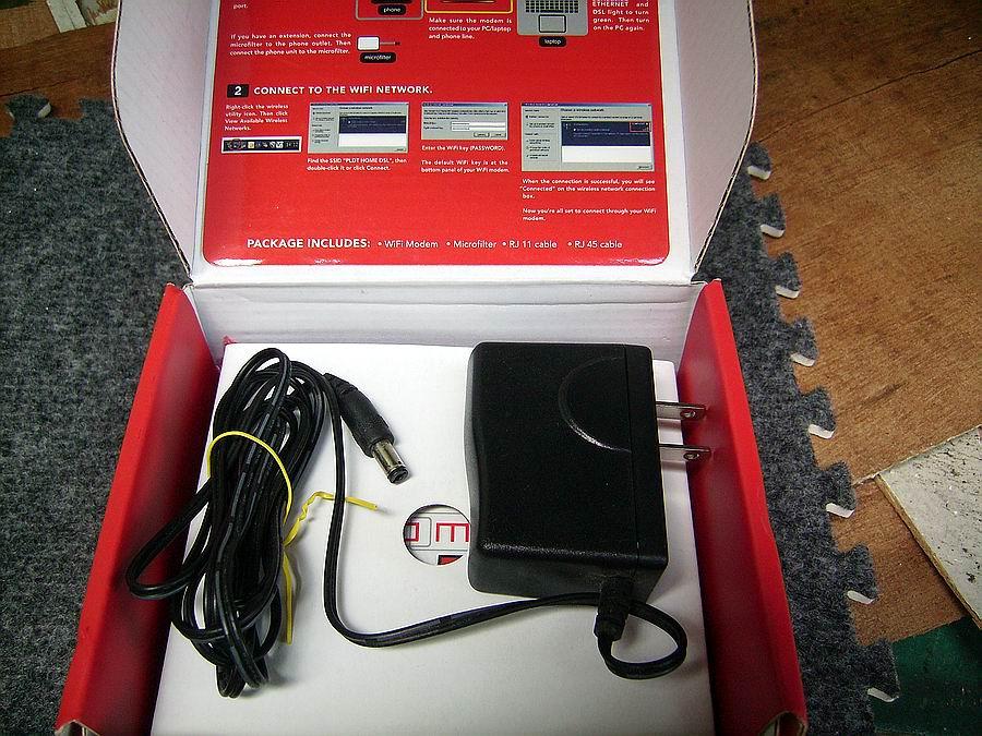 PLDT DSL WIFI modem/router (Category: Networking) located in Quezon City. Submitted by niteroi (Listing ID 1078040524, Image 3). Description: Used but in excellent working condition. All technical details are displayed in the last picture. Includes AC adaptor, original box. Proj. 4/Cubao QC.