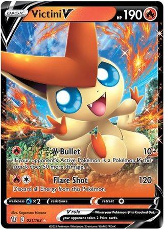 Pokemon Sword & Shield: Battle Styles Victini V 021/163 (Ultra Rare),  Hobbies & Toys, Toys & Games on Carousell