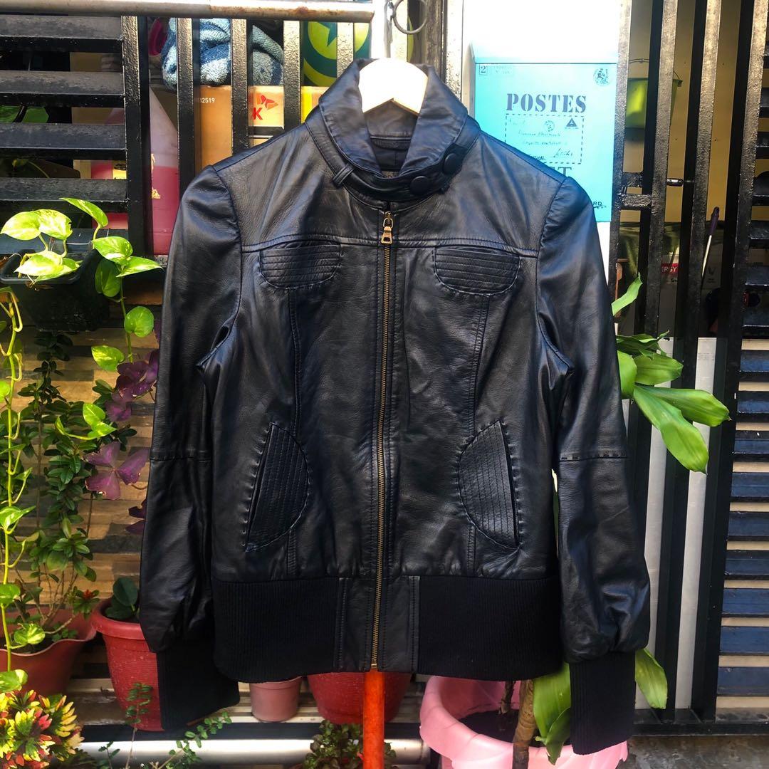 Prada leather on sale jacket womens