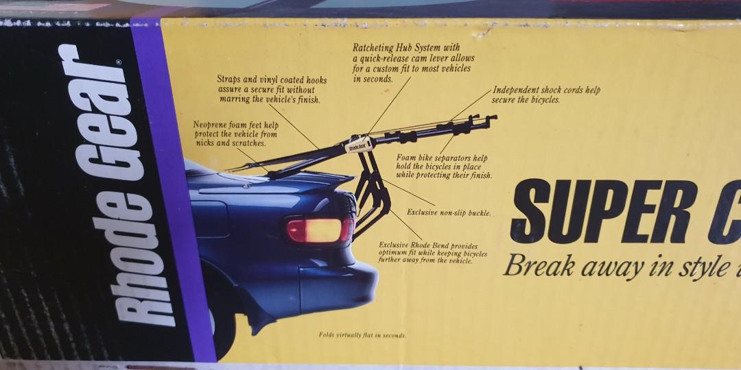Rhode Gear USA bicycle transport car rack carrier, Sports Equipment