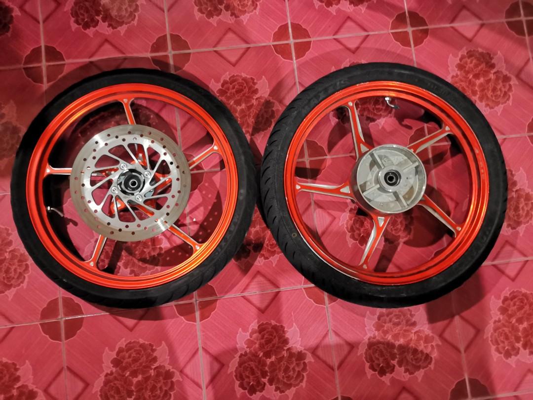Rim aji saiz 1.6 skali tayar maxis, Motorbikes on Carousell