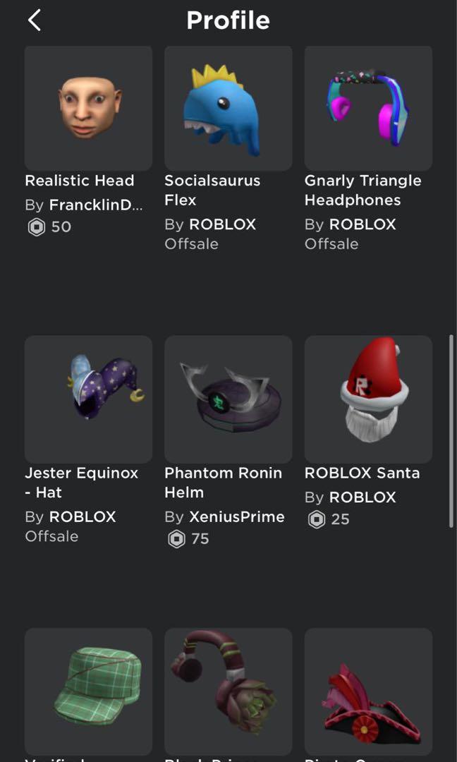 Roblox Account Video Gaming Gaming Accessories Game Gift Cards Accounts On Carousell - equinox hat roblox