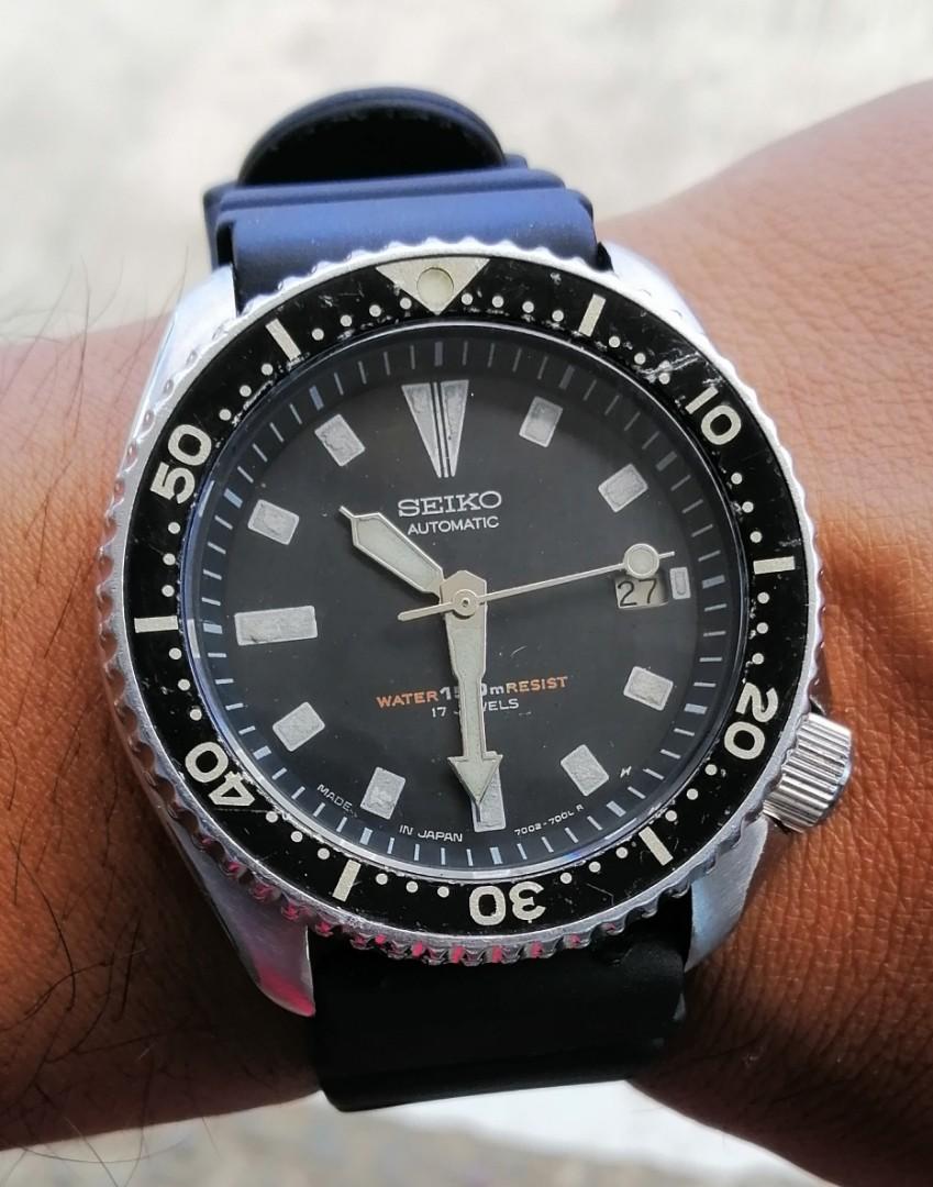 seiko diver 7002 17 jewels, Men's Fashion, Watches & Accessories, Watches  on Carousell