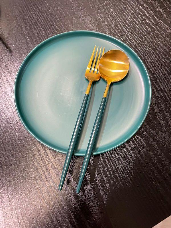 Set of 8 plates, bowls, cutlery, Furniture & Home Living, Kitchenware