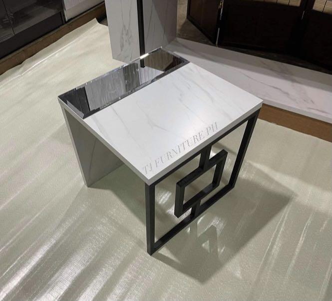 Side Table (Category: Other Home Furniture) located in Quezon City. Submitted by tjfurnitureph (Listing ID 1078049598, Image 3). Description: Model: Jurere side table Dimension: L 18" x W 18" x H 18" inches Material: Steel mdf board Marble top finished kulay Brand new! Additional delivery charge! Depending on the Location We Accept Cash on delivery 🚚 Or Payment via BPI or Gcash 💸 Pm us for inquiries! 🤗 .