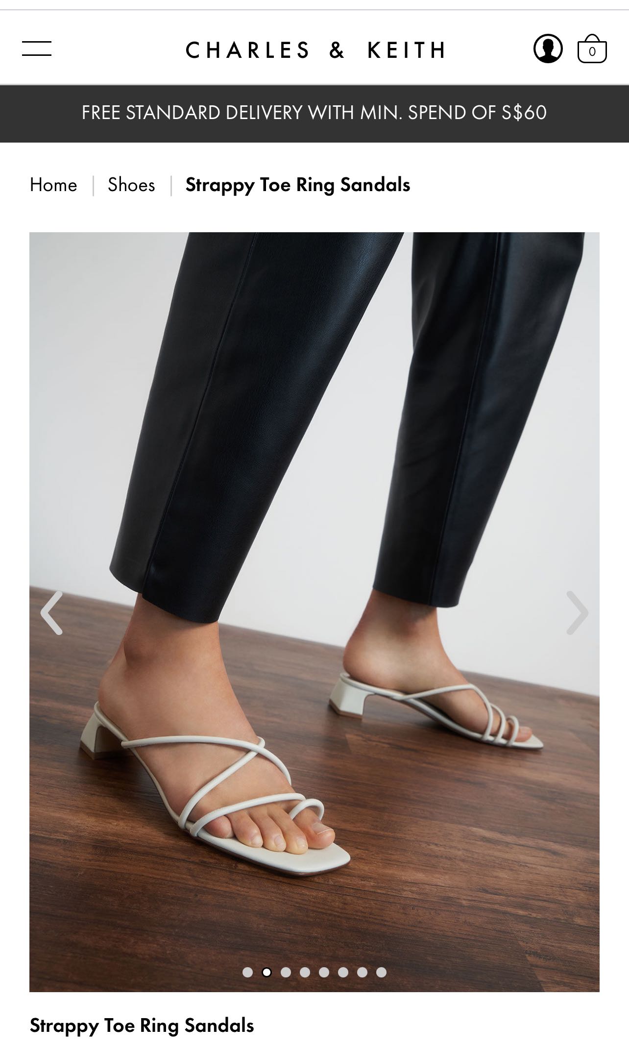 Strappy toe shop ring sandals