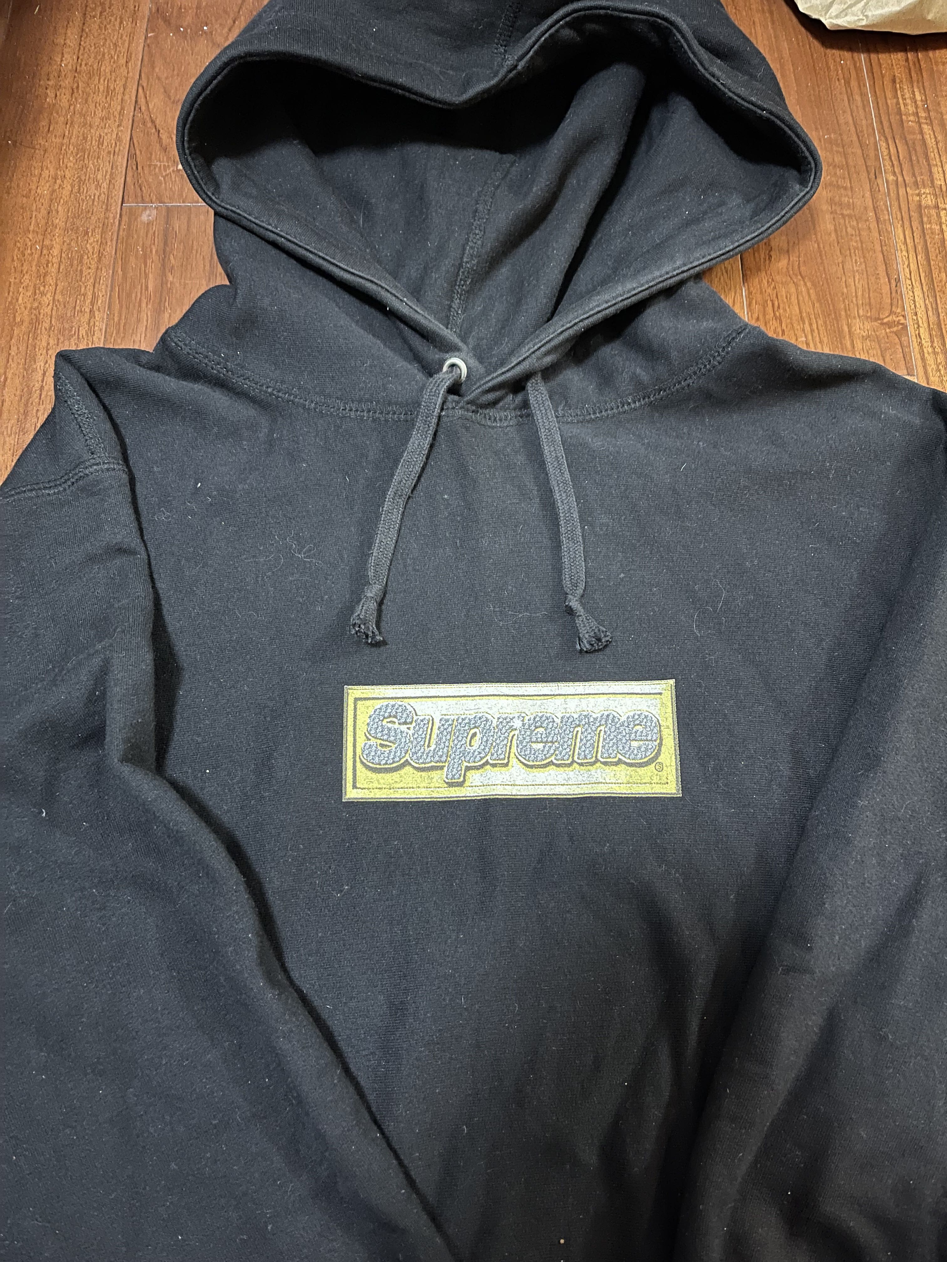 Supreme bling box logo hoodie M size, 男裝, 上身及套裝, 衛衣