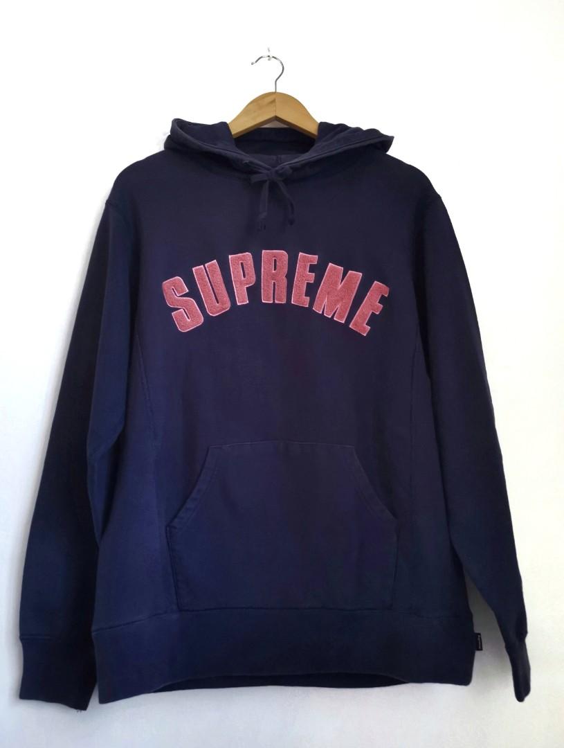 Supreme Chenille Arc logo hoodie (Magenta)