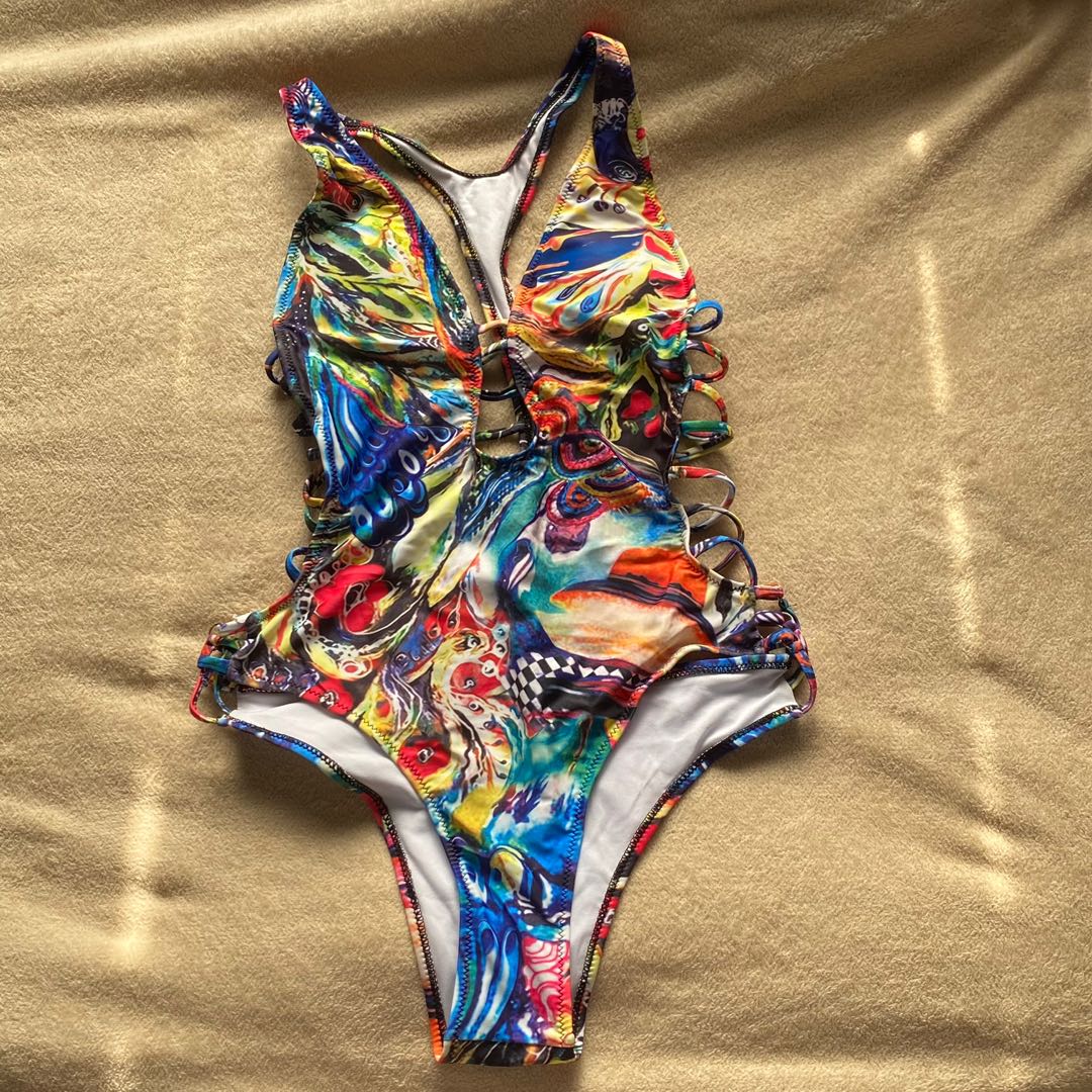 Hippie Tie Dye One Piece Swimsuite