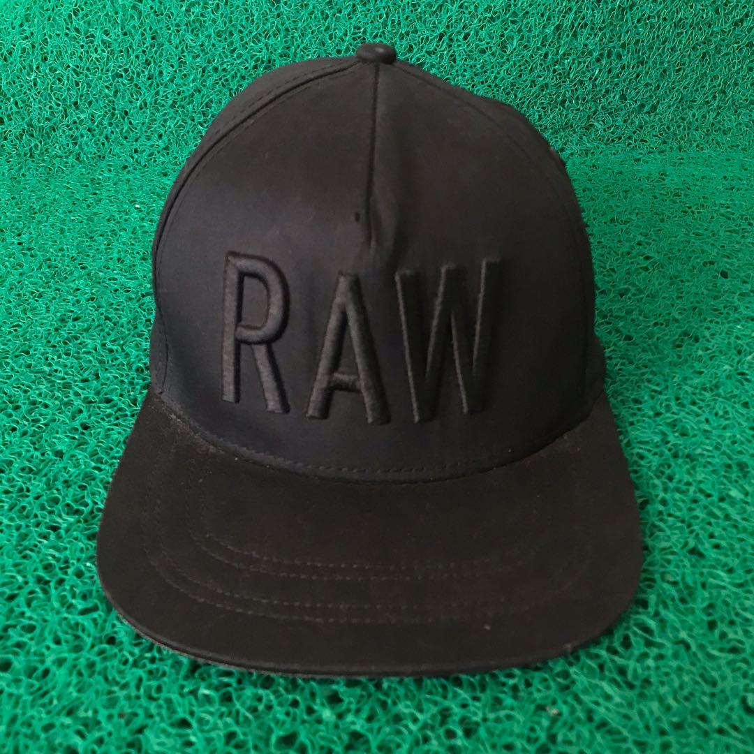 Topi g star raw denim, Fesyen Pria 