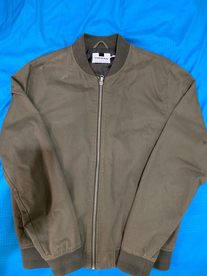 topman leather bomber jacket