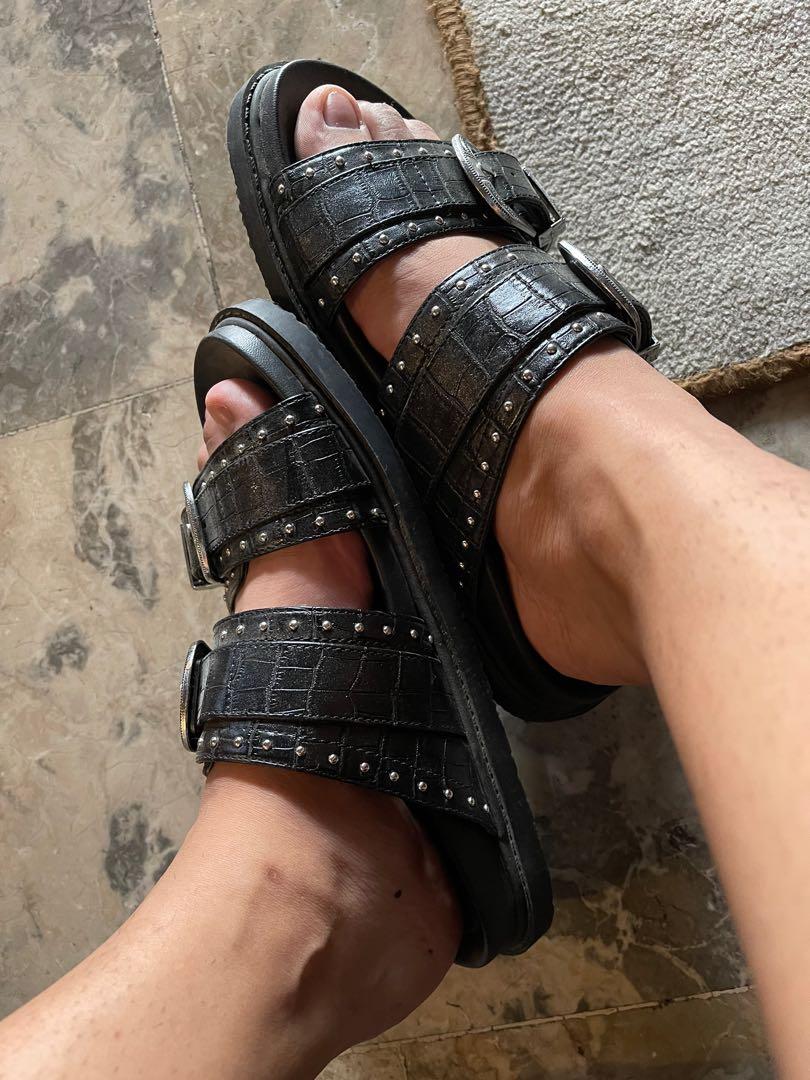 Topshop Peru Buckle Slide Sandal Women s Fashion Footwear