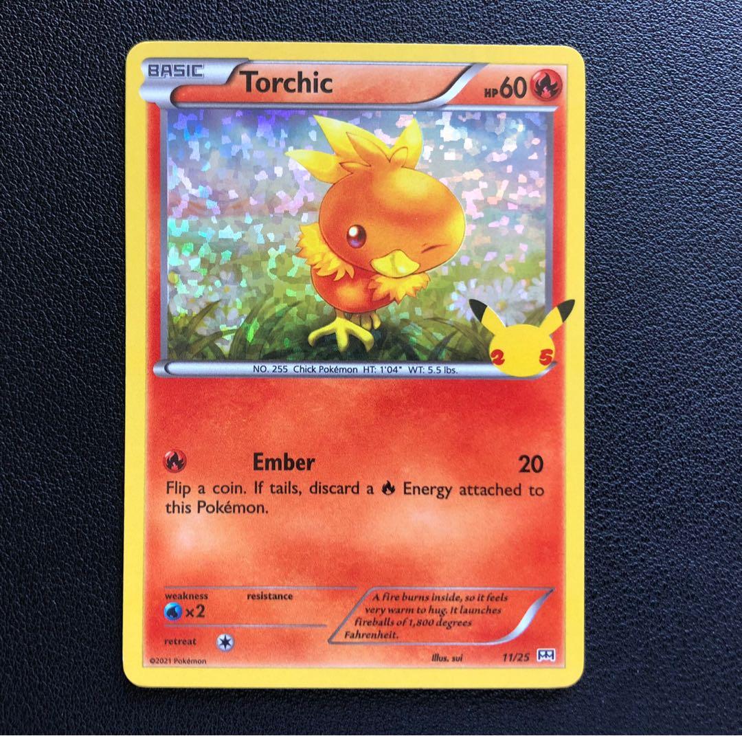 Torchic holo card and sales toy