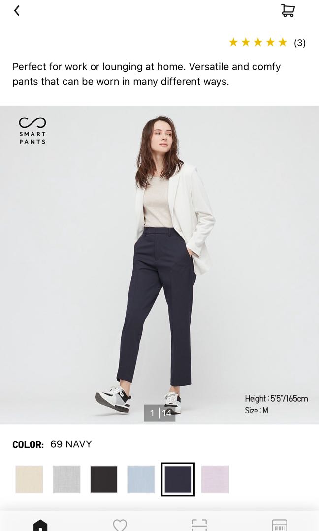 Uniqlo smart ankle pants, Women's Fashion, Bottoms, Other Bottoms