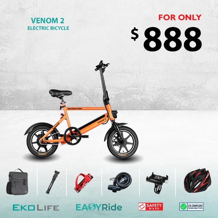 Venom 2 Ebike Electric Bicycle Sports Equipment Pmds E Scooters E Bikes E Scooters E Bikes On Carousell