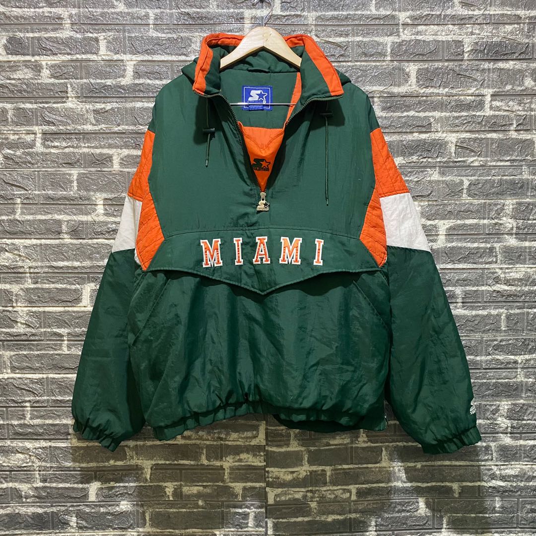 Miami hurricanes starter pullover best sale