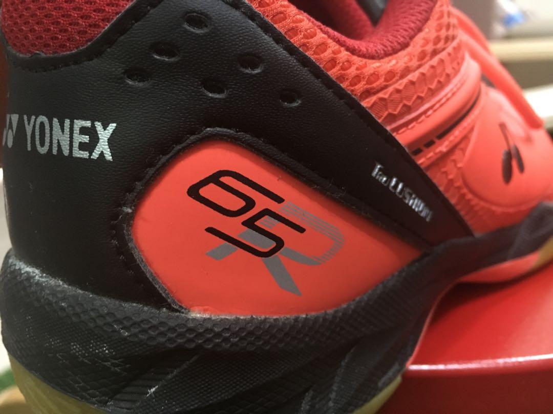 Yonex badminton shoe SRCR 65R bright red black size UK7.5 US8 EUR40.5