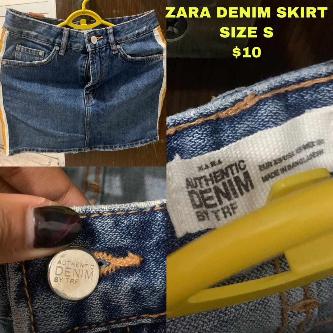 Zara Denim Skirt, Women's Fashion, Dresses & Sets, Dresses on Carousell