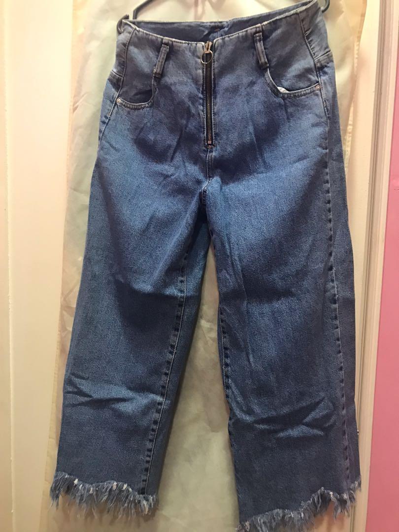 Zara High Rise Culotte Jeans