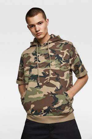 Zara camo hoodie store